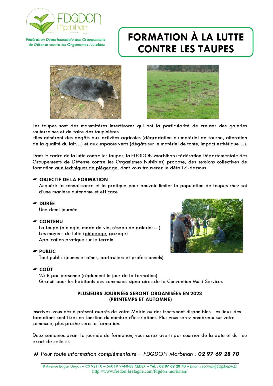 Campagne lutte taupes